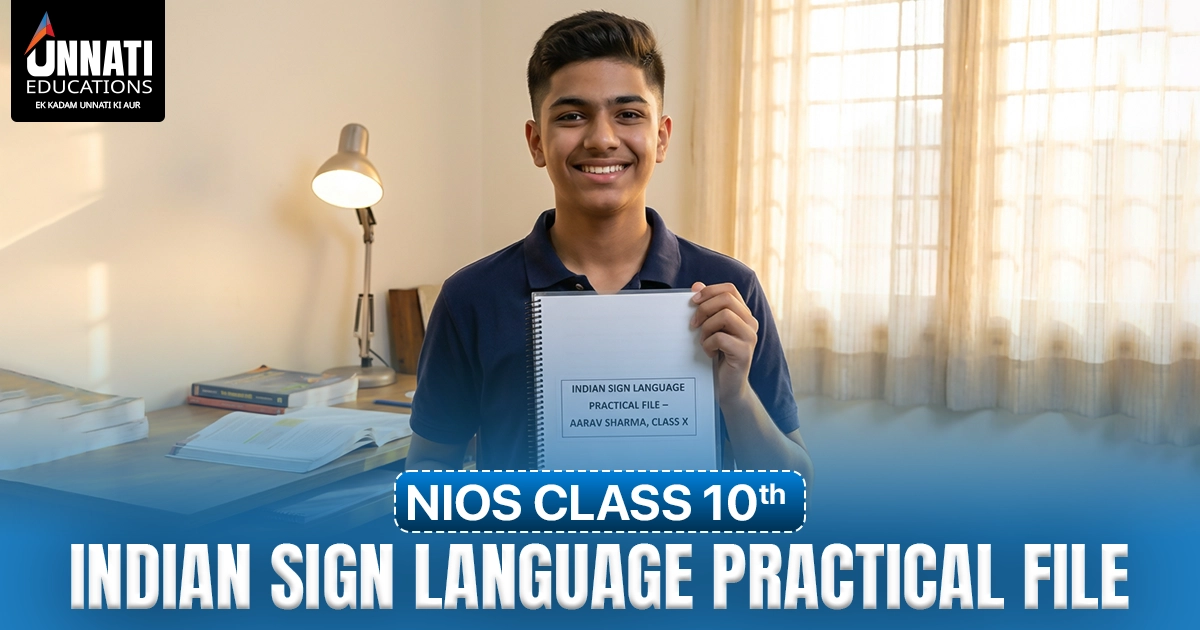 Nios Class 10 Indian Sign Language Practical File